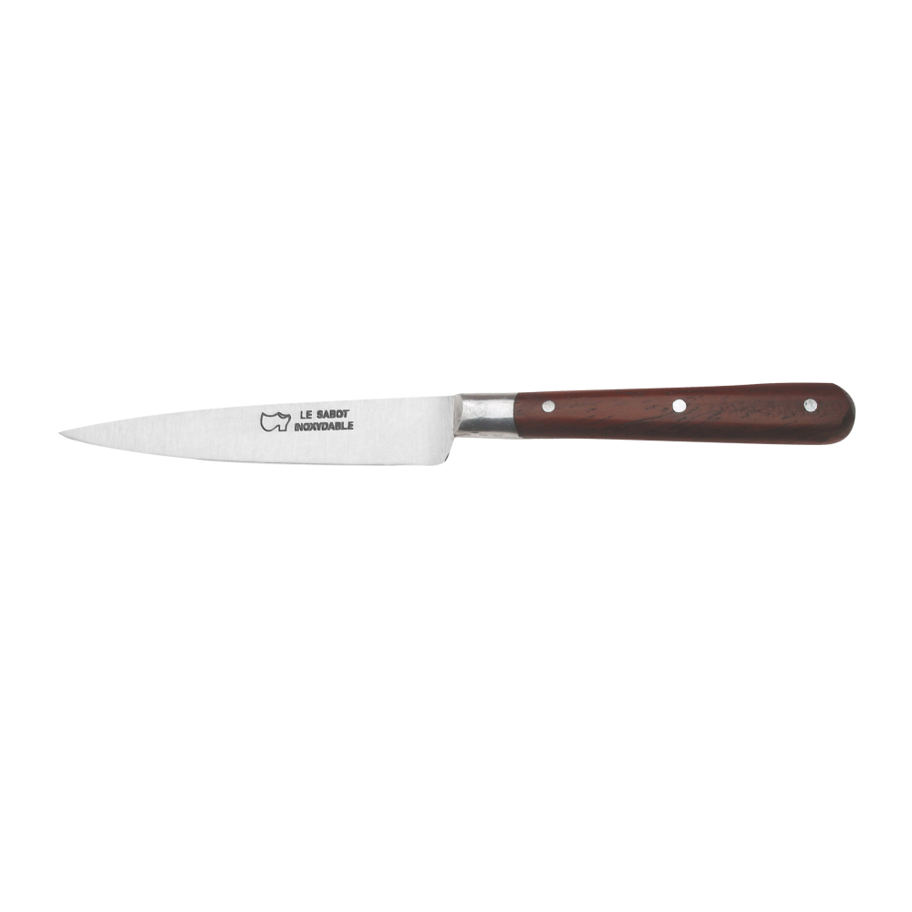 Couteau de Cuisine Multi-usages manche bois mitre lame 10 cm