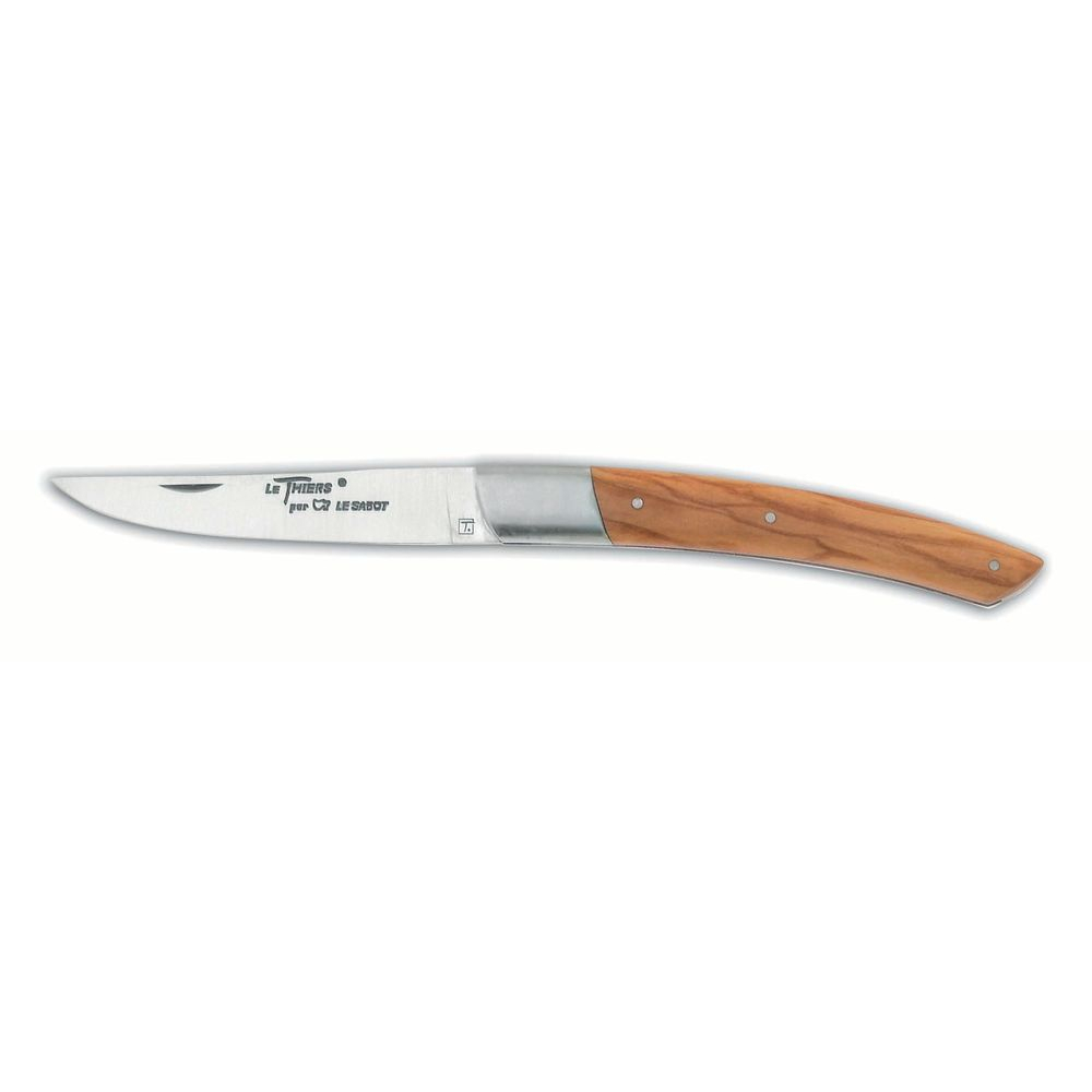 Couteau Le Thiers® 12 cm 1 mitre inox manche olivier