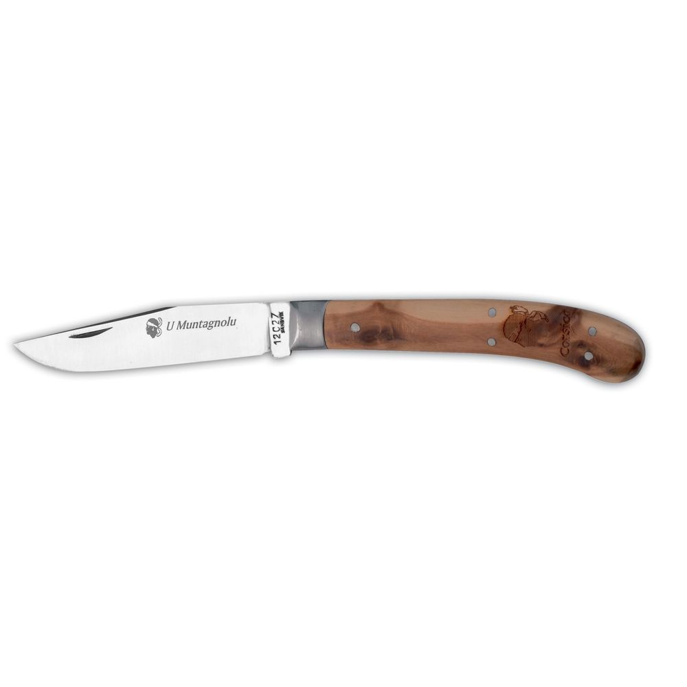 Couteau U Montagnolu® Gravure Tête de Maure manche genévrier